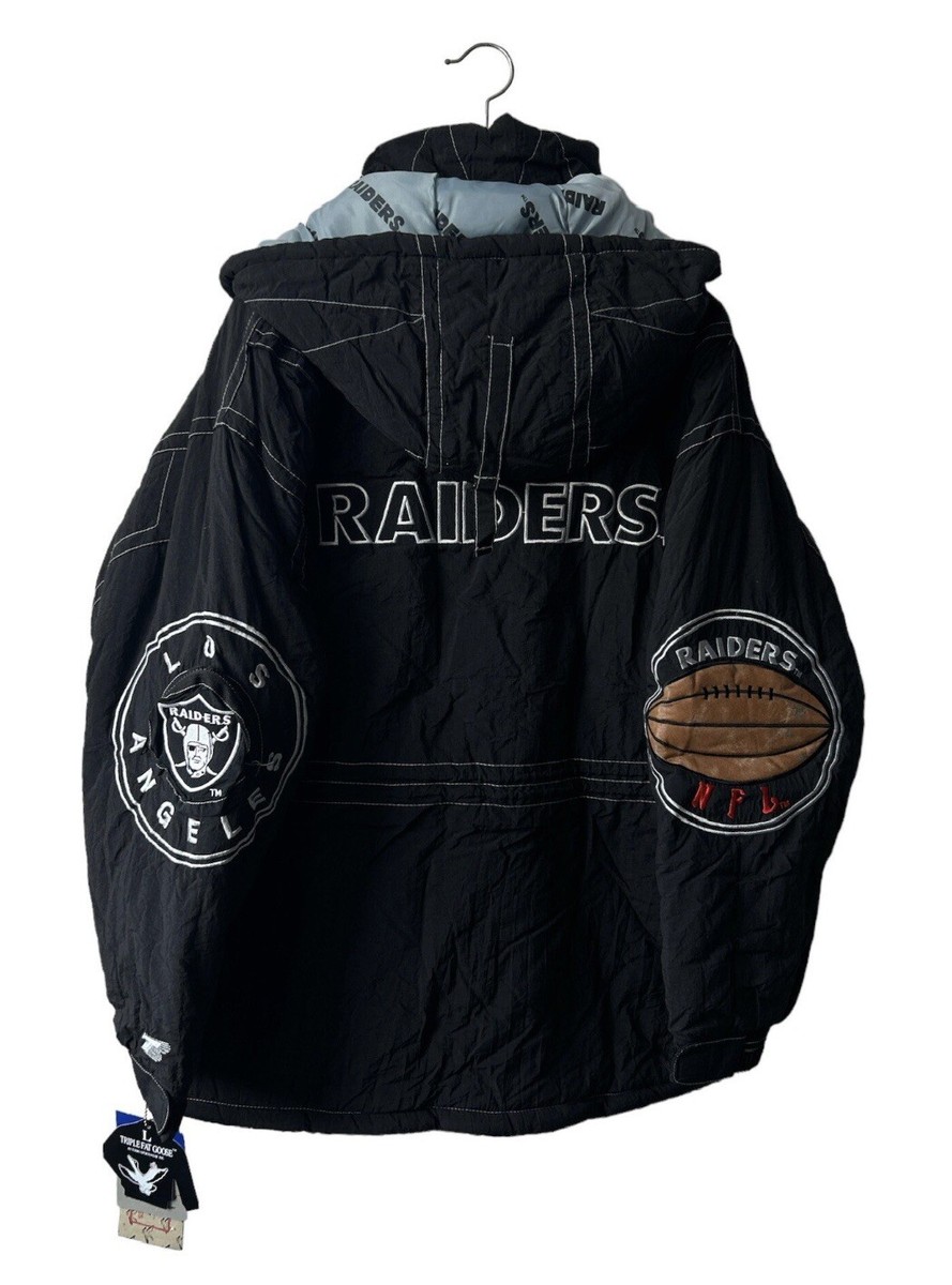 vintage los angeles raiders triple fat goose heavy jacket coat