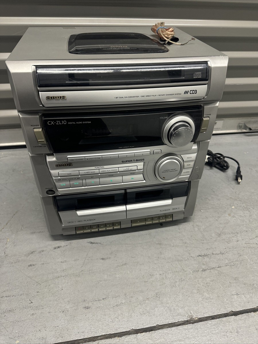 Vintage 1999 Aiwa CX-ZL10 Audio System CD3 Radio System Only