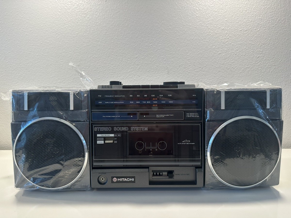 VINTAGE *NEW* 80's Hitachi TRK-930H Speakers Cassette AM/FM Stereo