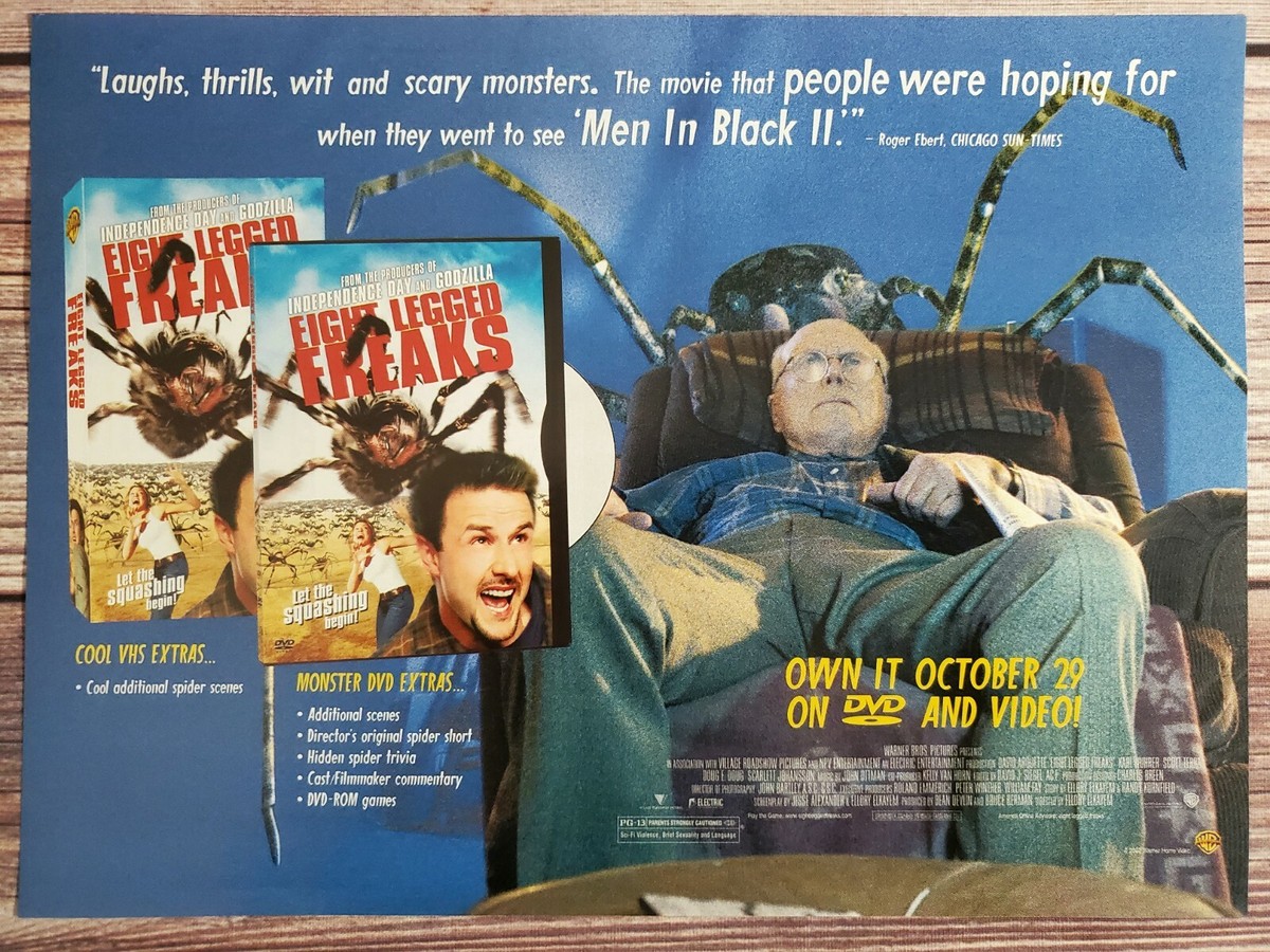 Eight Legged Freaks DVD VHS 2002 Classic Horror Movie Promo Ad Art