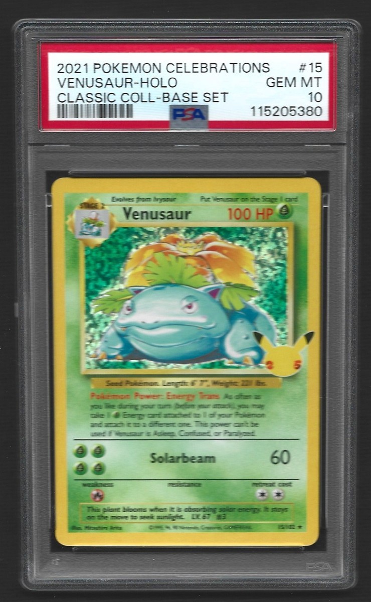 Pokemon PSA 10 GEM MINT Celebrations Venusaur 15/102 Classic