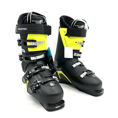 Salomon S Pro X90 Black Yellow Downhill Ski Boots Men's Size 26