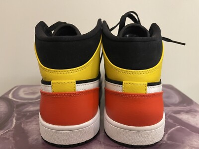 Nike Air Jordan 1 Retro Mid SE Black Orange Amarillo Yellow Raygun