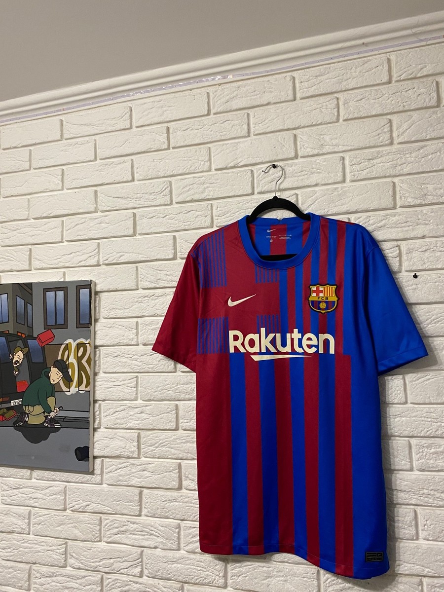 Men's Nike FC Barcelona 2021/22 Ronaldihno Home Jersey Size XL