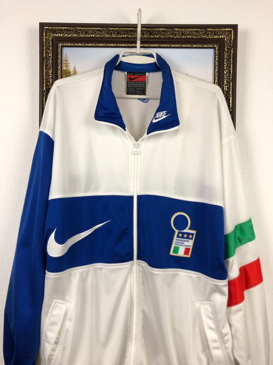 Vintage 90's Nike Italy Football Jacket Soccer Track Top Rare
