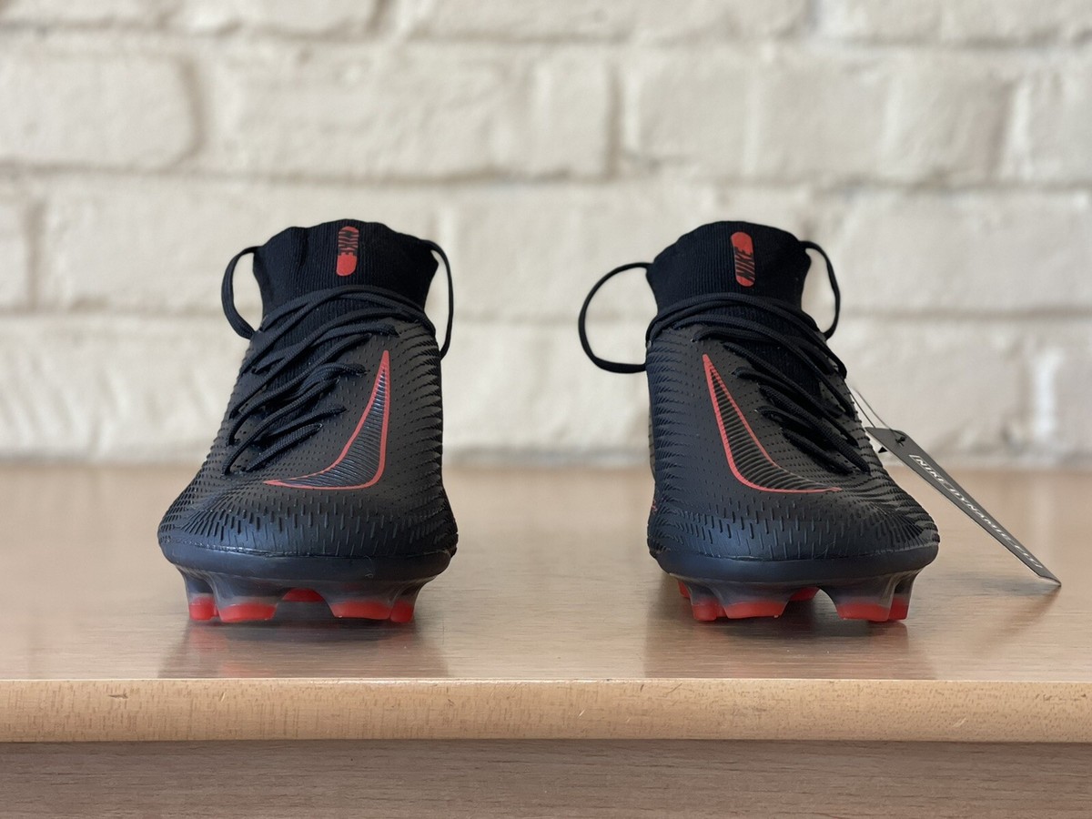 Nike Phantom GT Elite DF FG ACC Flyknit Soccer Cleats Black Red