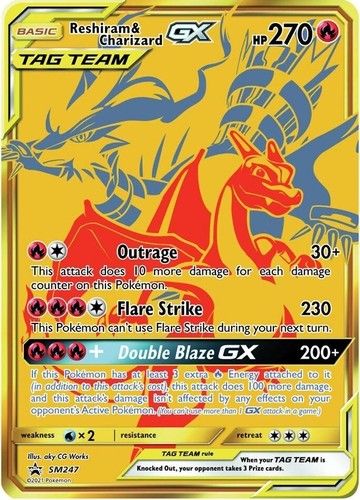 Pokemon Japanese SM10 007/095 Reshiram & Charizard GX 2019 FA PSA