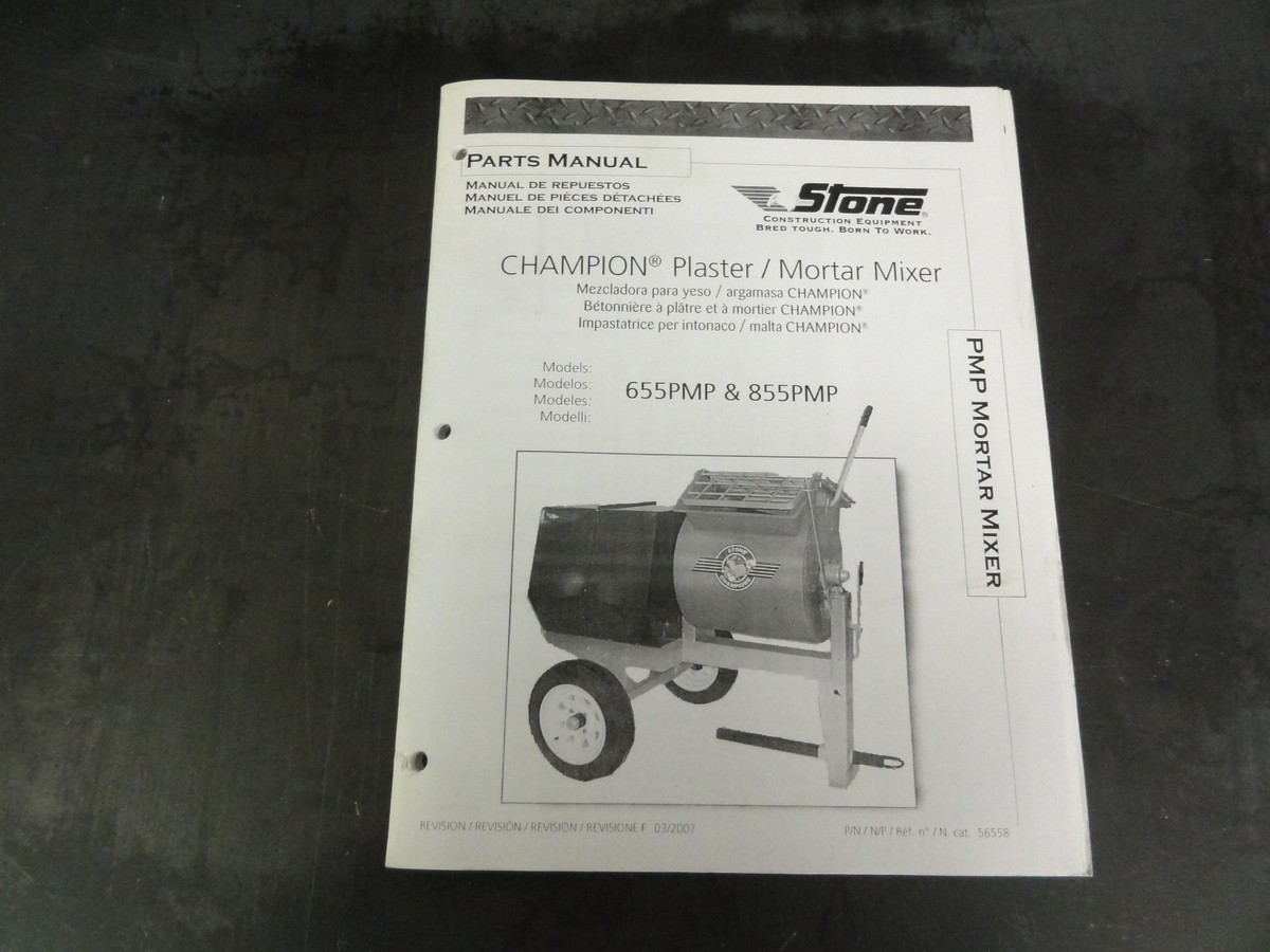 Stone Construction Champion 655PMP and 855PMP Plaster Mortar Mixer