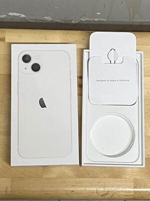 Apple iPhone 13 Empty Box Only Starlight 256gb With Ejector Pick