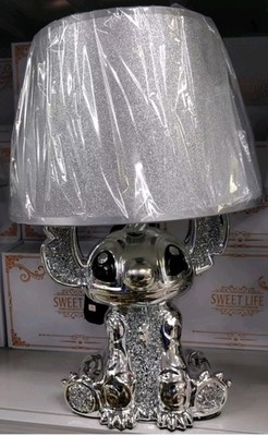 Crushed Crystal Diamond Bling Lilo And Stitch Lamp With Shade