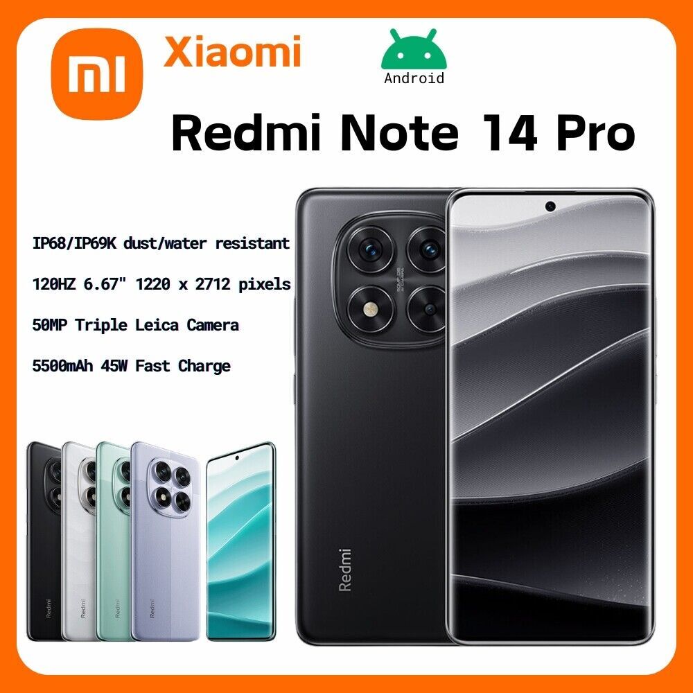 Xiaomi Redmi Note 14 Pro (4G) Smartphone 128GB/256GB/512GB Dual