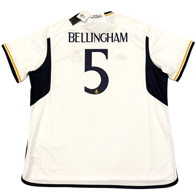 2023/24 Real Madrid Home Jersey #5 Bellingham 3XL Adidas Soccer