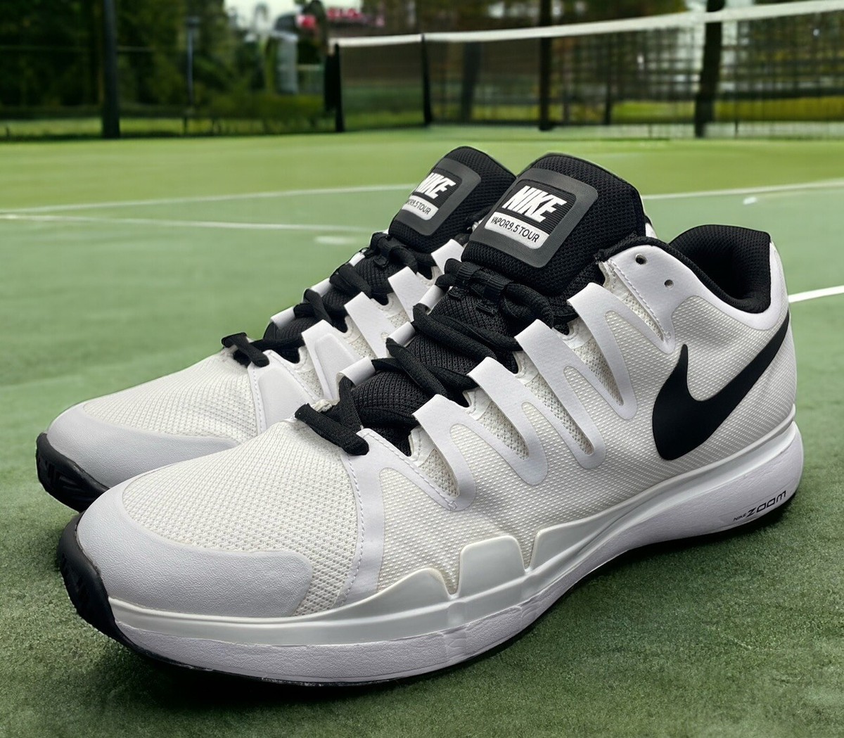 Nike Zoom Vapor 9.5 Tour White Black Federer Rafa Tennis 631458
