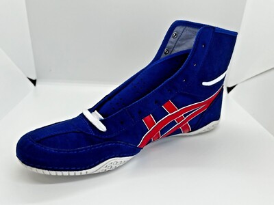 asics Boxing Wrestling Shoes Blue Red Line White 1083A001 EX-EO