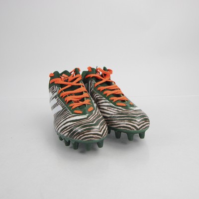Miami Hurricanes adidas Zubaz Football Cleat Men's Green/Orange
