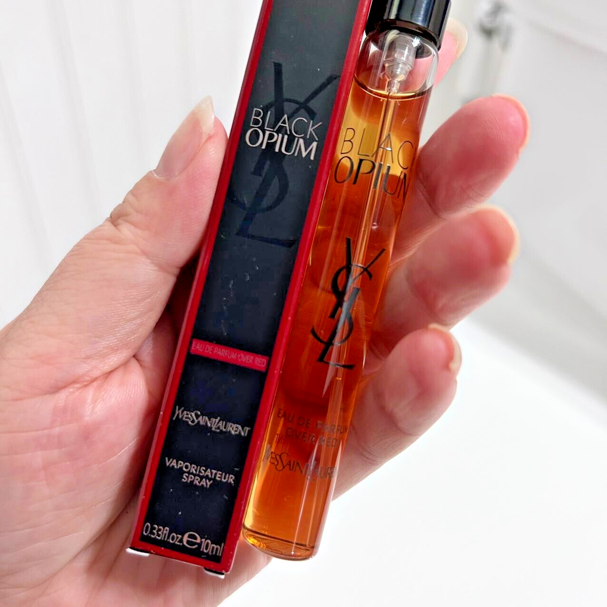 New YSL Black Opium Over Red EDP Perfume Women Travel spray 0.33