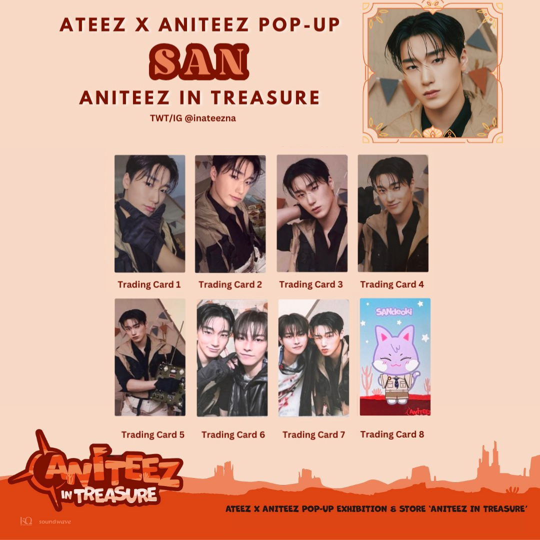 ATEEZ ANITEEZ IN TREASURE RANDOM TRADING CARD PACK MERCH MD