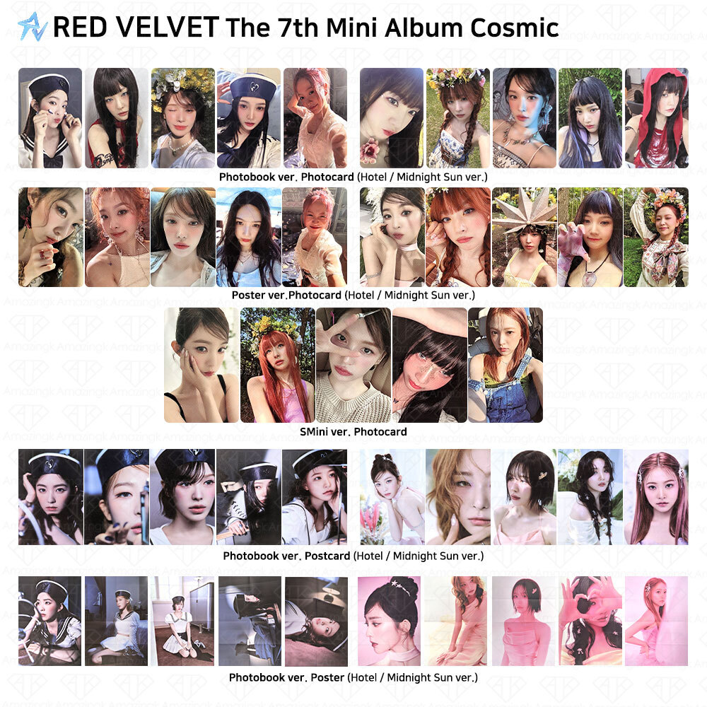 RED VELVET The 7th Mini Album Cosmic Photocard Postcard Poster All
