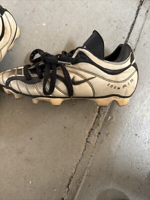 NIKE Total 90 Zoom Air Vintage Black White Football Boots Shoes 6Y