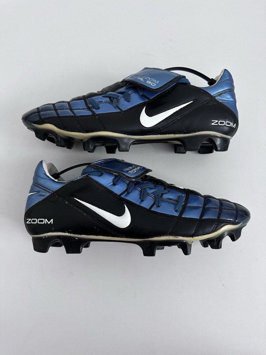 Nike Total 90 Air Zoom Black Blue Football Soccer Boots Vintage