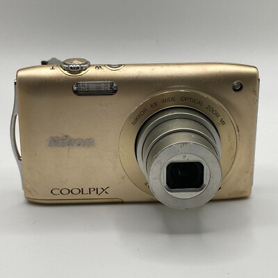 極美品 NICON COOIPIX S3300 ゴールド Nikon COOLPIX S3300 16 MP