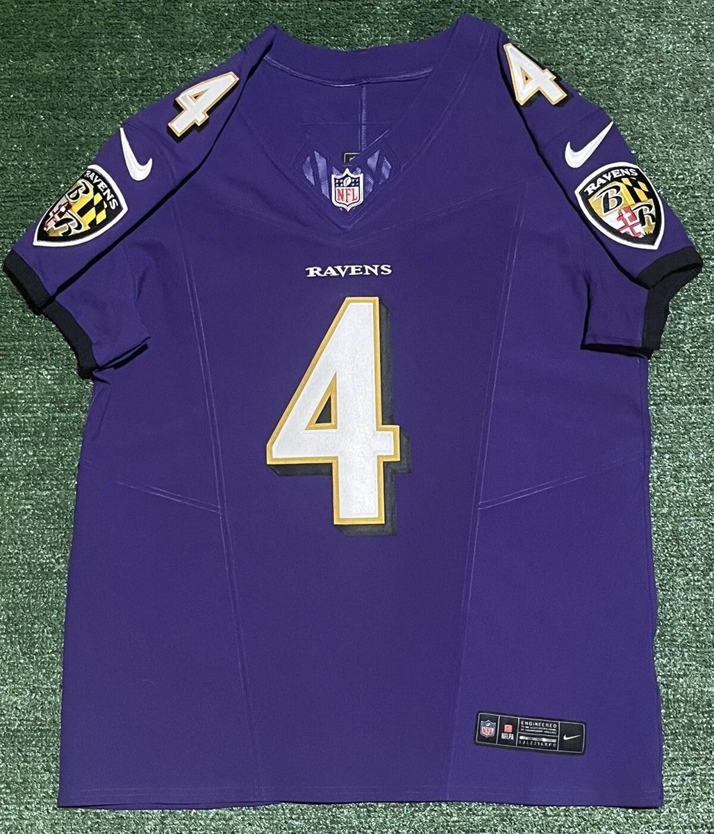 Authentic Zay Flowers Baltimore Ravens Purple Nike F.U.S.E. Elite