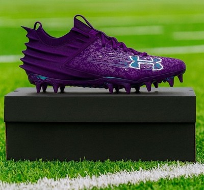 Size 13 - Under Armour UA Blur 2 MC Suede Purple Football Cleats