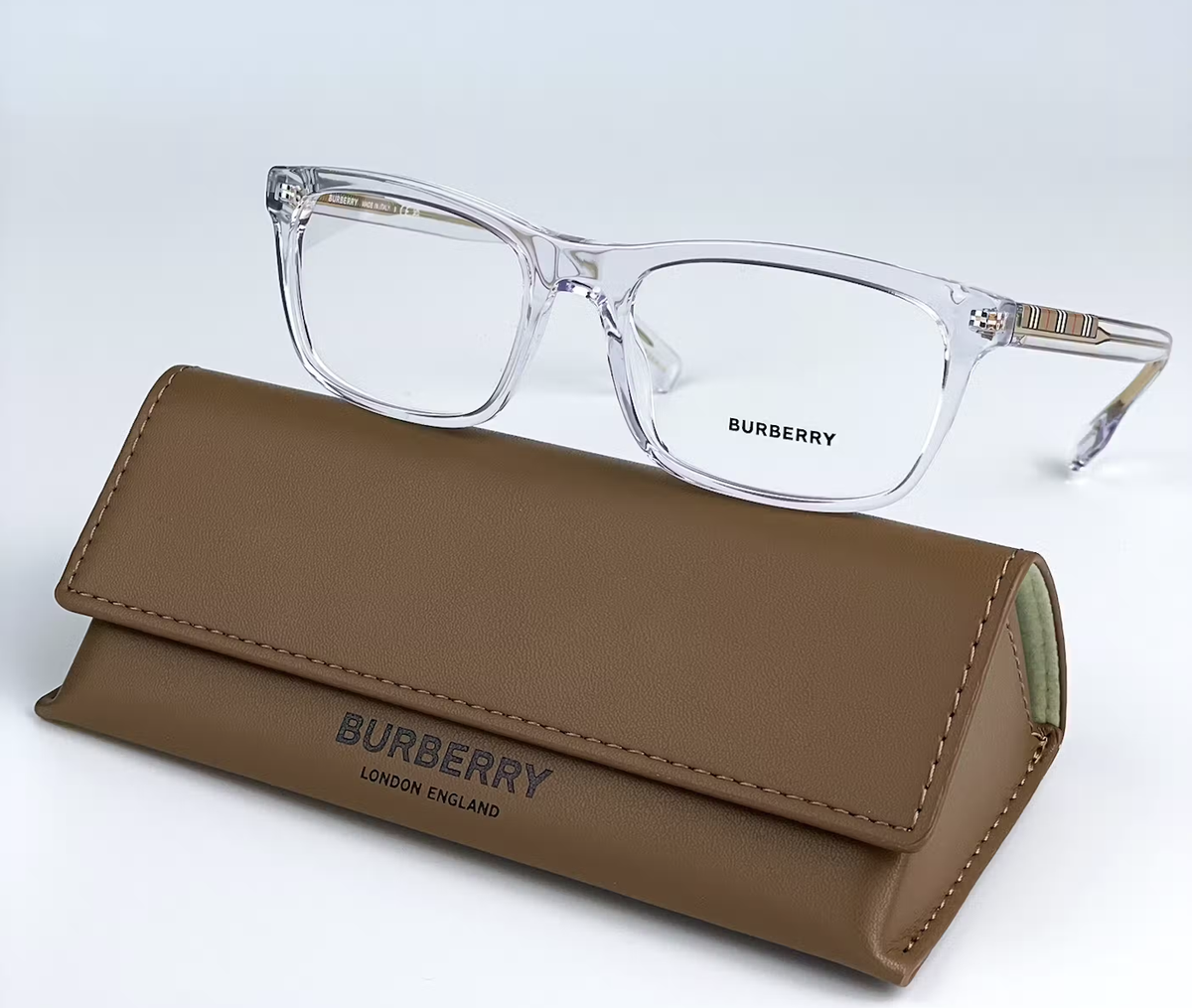 New BURBERRY Elm Reading Glasses B 2334 3024 55-18 145 Crystal