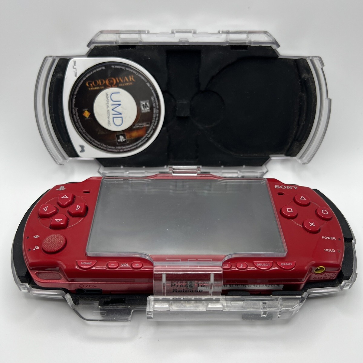 PSP 2001 God of War Edition- Red Console - Bundle With Game New
