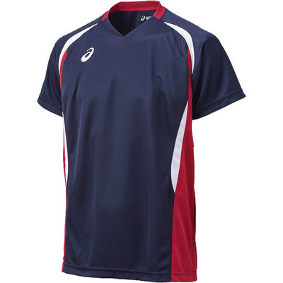 ASICS JAPAN Volleyball Game Training T-shirt Jersey XW1325 Navy