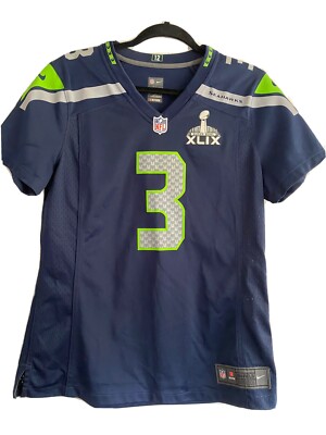 Seahawks Women's Russell Wilson Jersey w/ SuperBowl XLIX Patch