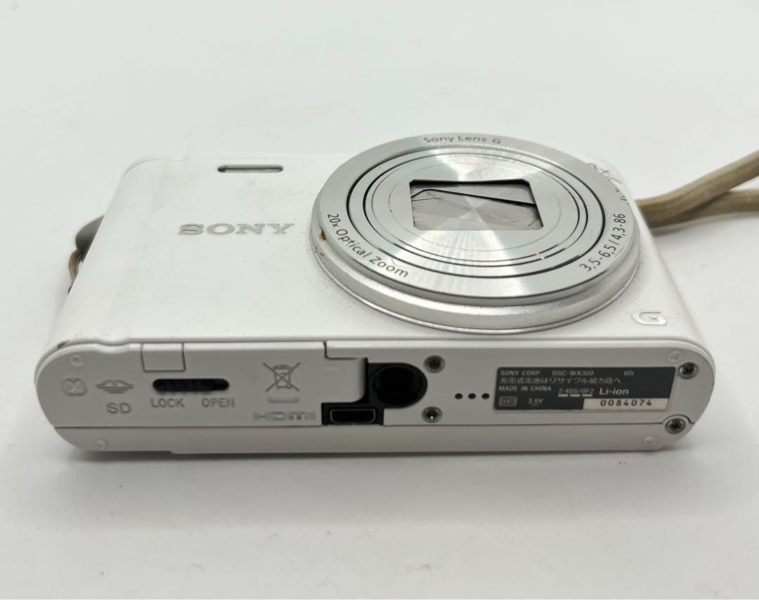 Sony Cyber-shot DSC-WX300 18.2MP Digital Camera - White for sale