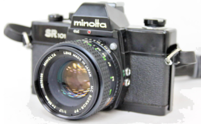 MINOLTA SR 101 MC ROKKOR-PF 50mm F1.7 Body Lens Set v9882 Black