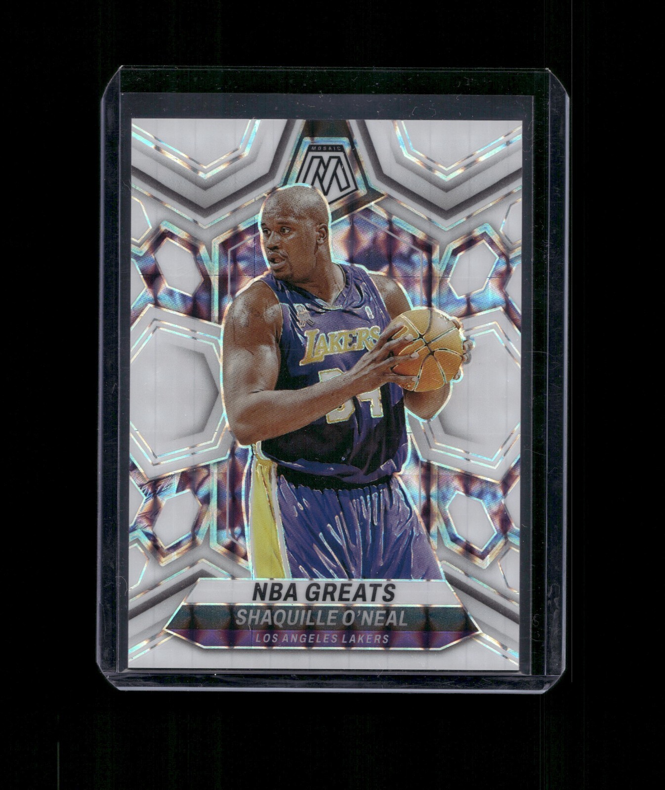 Shaquille O'Neal 2023 Mosaic #296 NBA Greats - White /25 Price