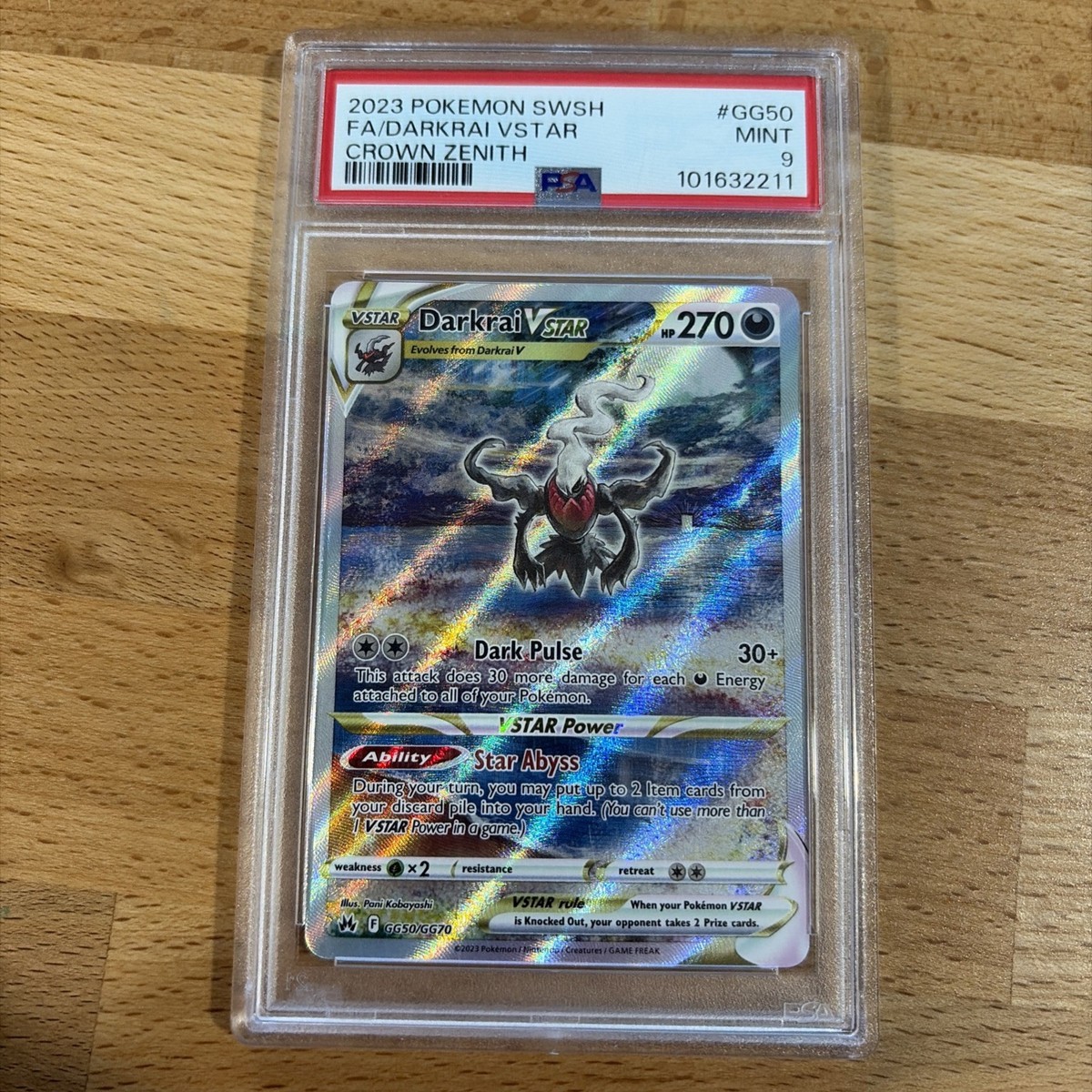 Pokémon TCG Darkrai VSTAR GG50/GG70 Crown Zenith PSA 9 | eBay