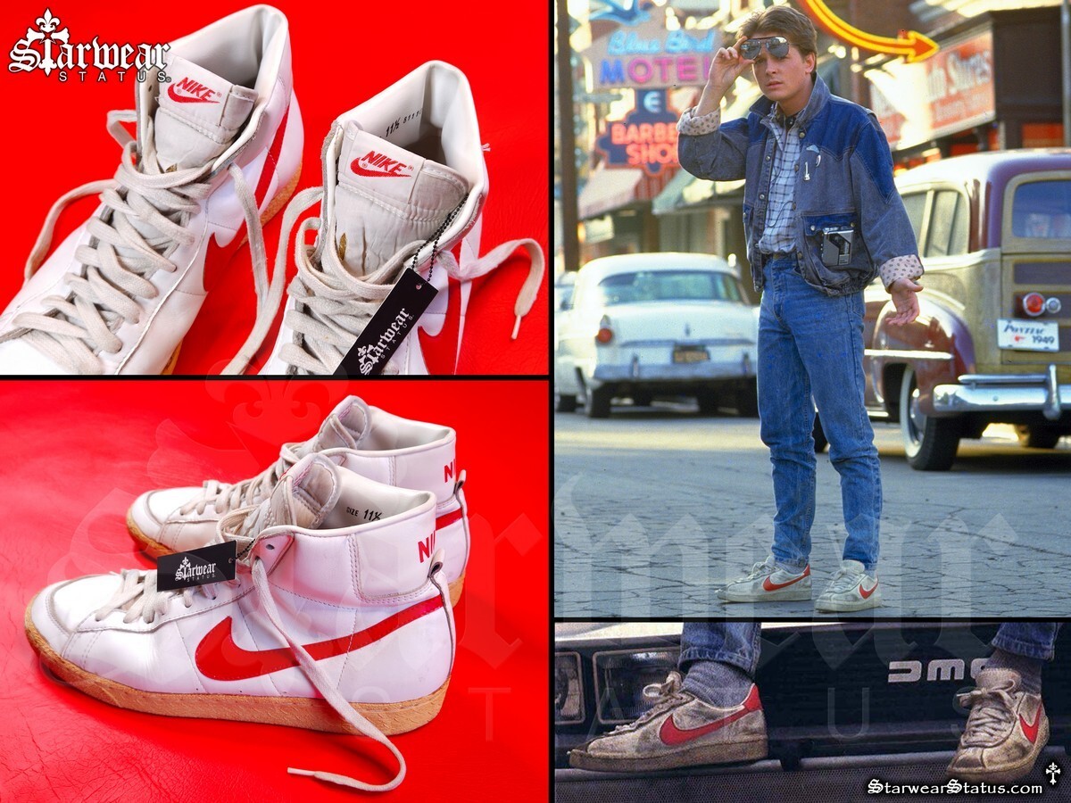 🔥EPIC 80s Vintage Nike Bruin Hi Top Back To The Future Mcfly