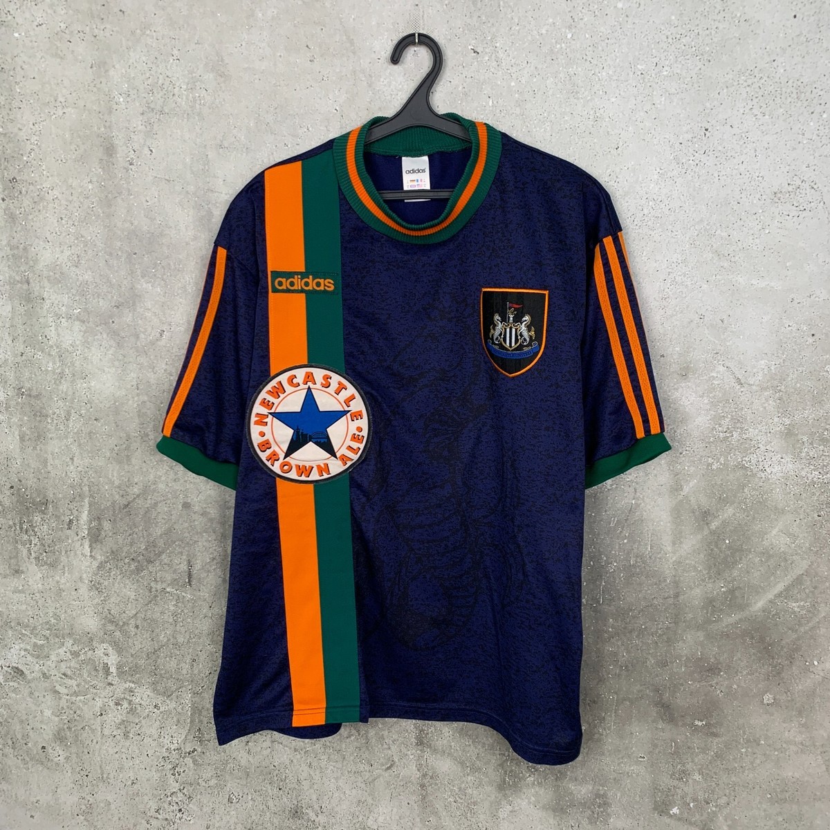 NEWCASTLE UNITED 1997 1998 AWAY FOOTBALL SHIRT ADIDAS JERSEY SIZE