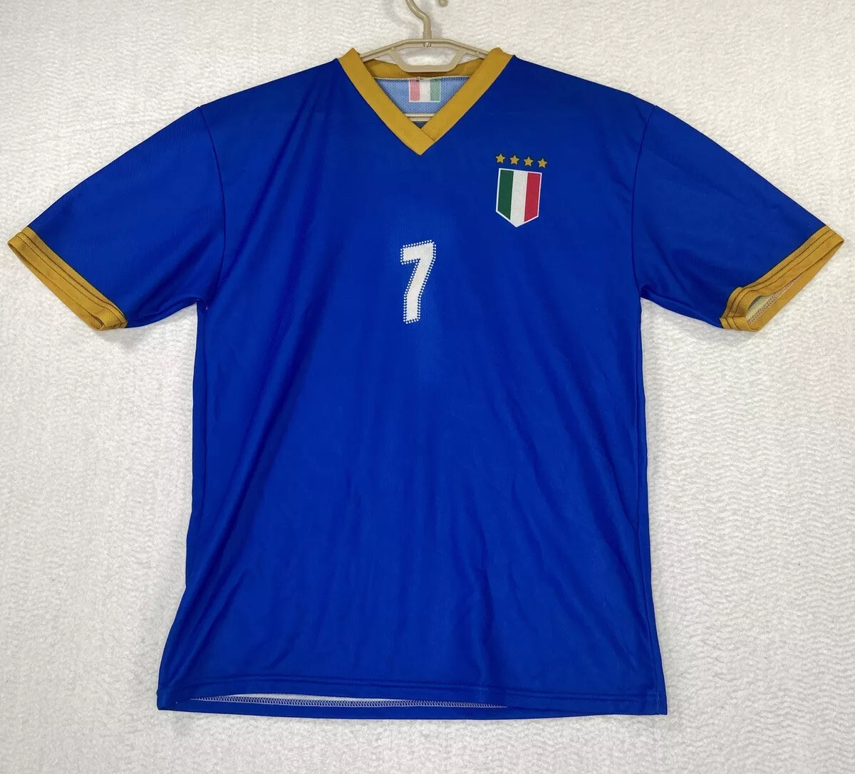 Italia ALESSANDRO DEL PIERO No. 7 Soccer Large Jersey Blue | eBay