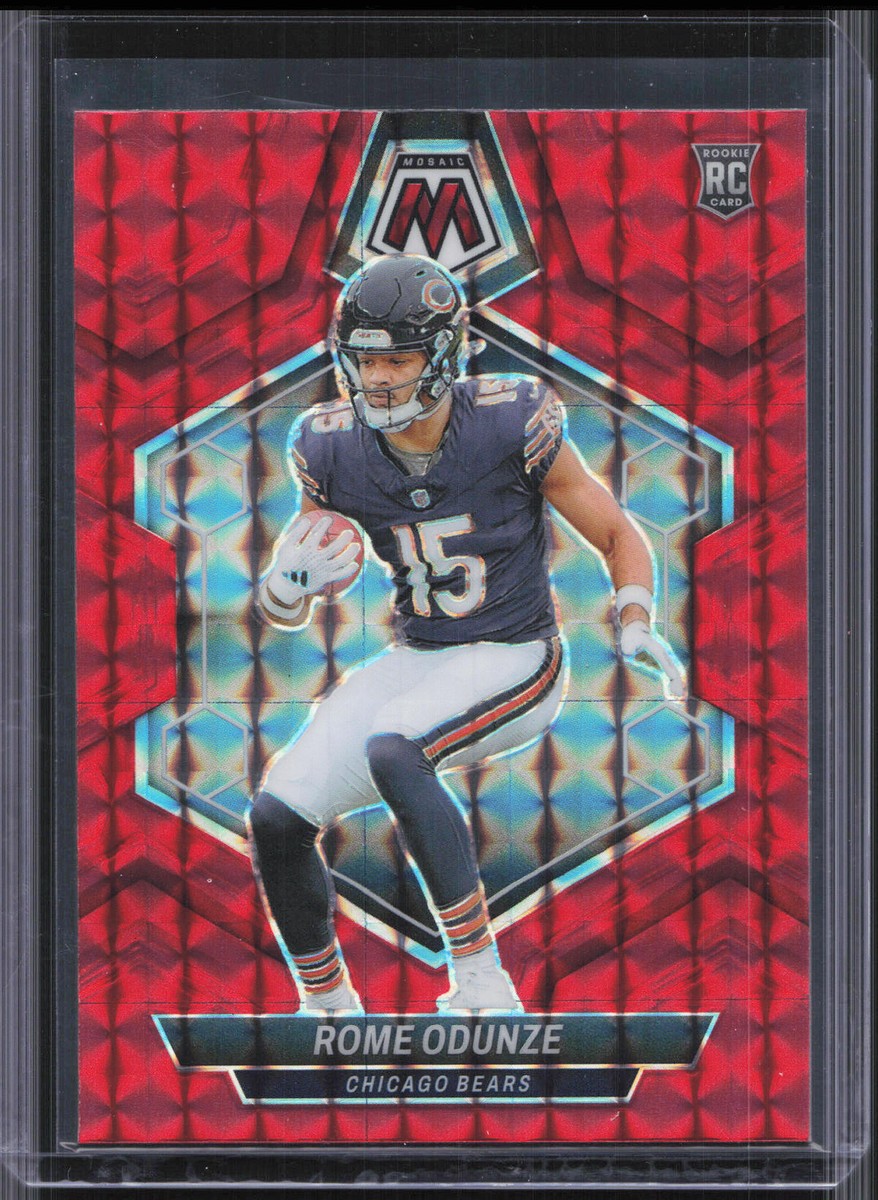 2024 Panini Mosaic #309 Rome Odunze Red Mosaic Prizm RC Bears RG9