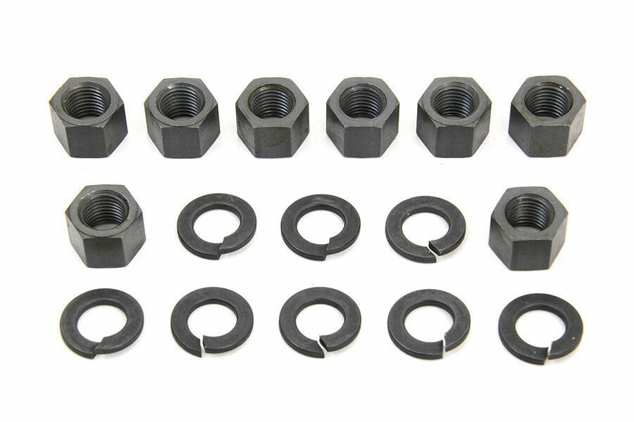 Replica Cylinder Base Nut Kit Parkerized for Harley Davidson by V