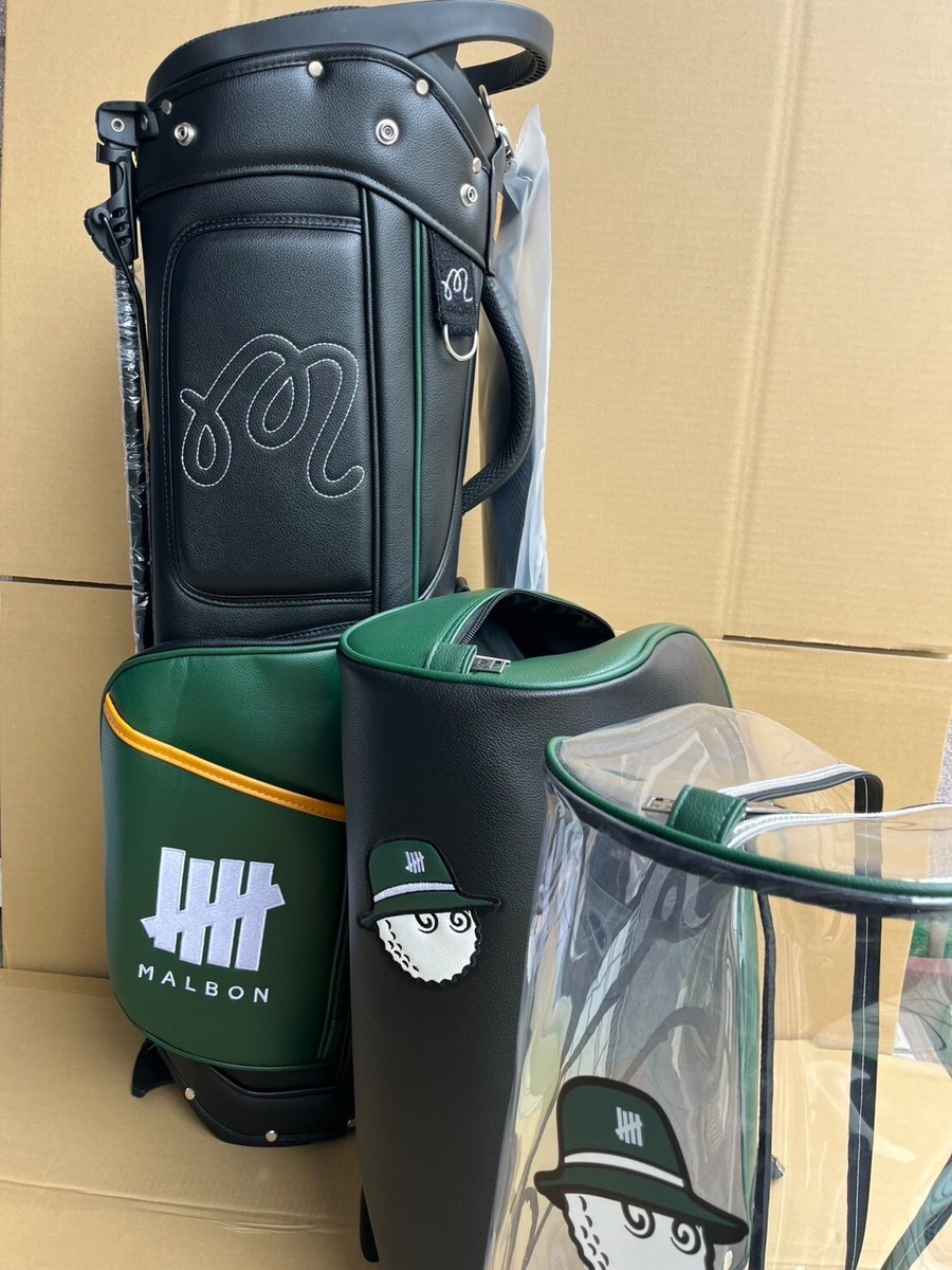 Malbon UNDEFEATED Golf Caddy Bag Green Black Includes 2 hood