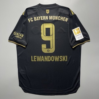 BAYERN ADIDAS 2021/2022 FOOTBALL AWAY JERSEY #9 LEWANDOWSKI SIZE
