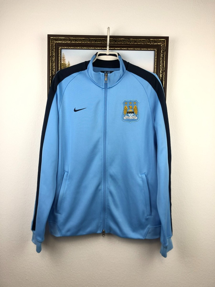 Manchester City Football Nike Jacket Soccer Track Top Rare Size L