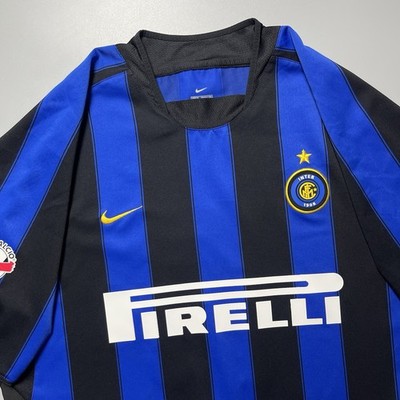 INTER MILAN NIKE 2003/2004 FOOTBALL HOME JERSEY #10 ADRIANO SIZE