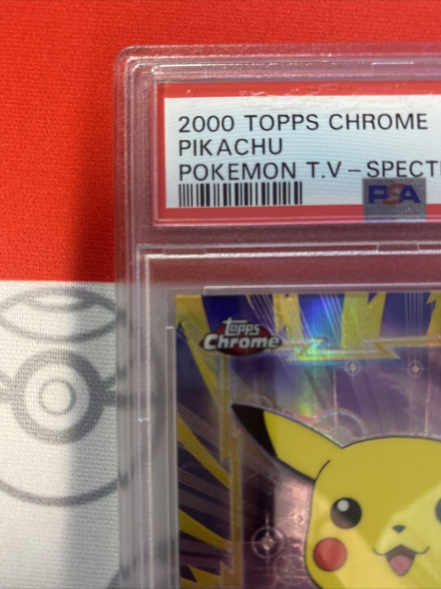 PSA 8 2000 Pokemon Topps Chrome Pikachu Spectra #25 🔥 2091 | eBay