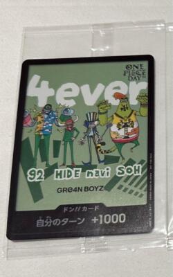 ONE PIECE Day 2024 Don !! Card Gre4n BOYZ 4ever Day1 Promo Card