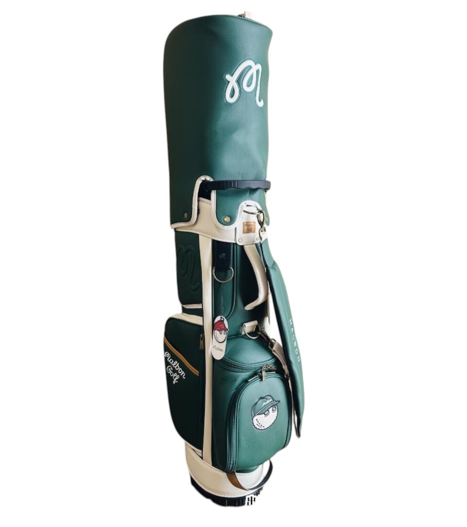 MALBON GOLF Caddy Bag Green PVC leather 3.6kg Type 9.0 New | eBay