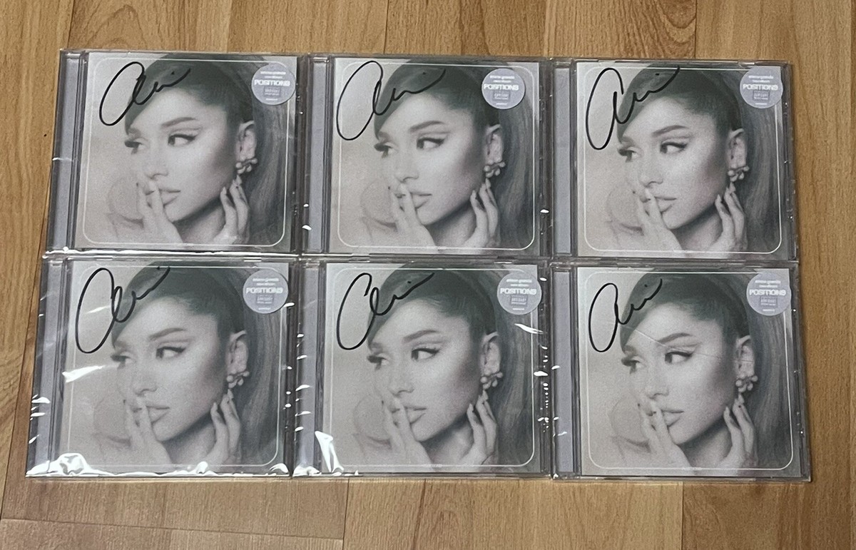 ARIANA GRANDE OFFICIAL SIGNED AUTOGRAPHED POSITIONS CD NEW SEALED