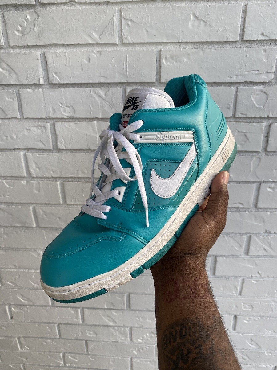 Nike Air Force 2 Low x Supreme Teal 2017 - Size 13 885179857033| eBay