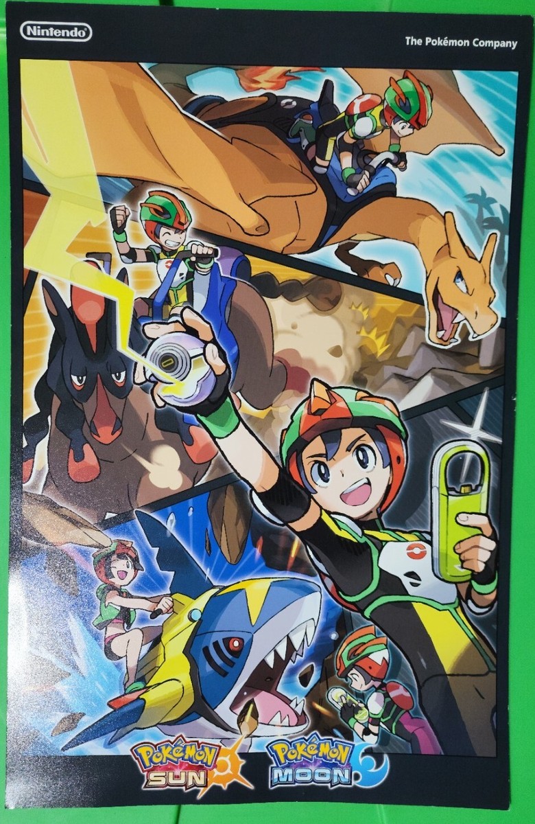 Pokemon Sun and Moon Exclusive Preorder Poster (Double Sided) 3DS